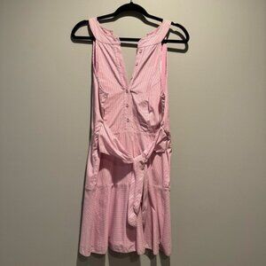 NWT Parker Pink Pinstripe Tie Front Dress